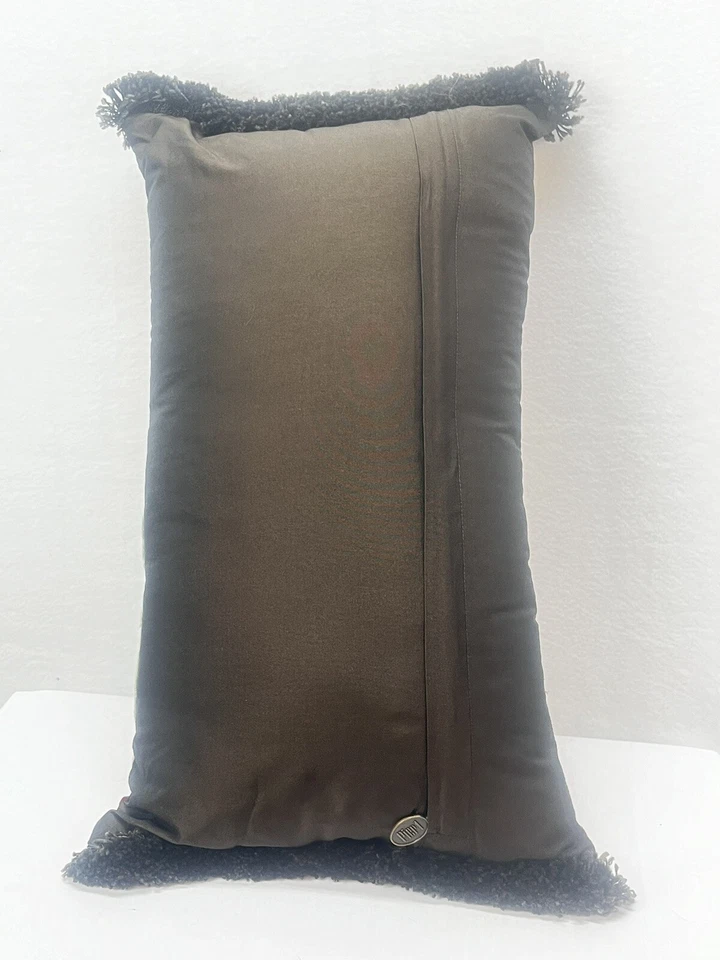 PIER 1 IMPOTS Throw Pillow 24”x13” 3-D Floral Flower Pattern Back Zip Closure - Image 4 of 4