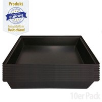 Kunststoff Wanne - Kotwanne - Kunststoff Schale - 80 X 90 Cm - 72 L - 10Er Pack