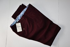 Tommy Bahama Pants Boracay Solid Flat Front Moro Red T115496 32x32 32 Waist