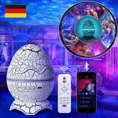 Dinosaurier Eier LED Sternenhimmel Projektor Bluetooth Galaxy Musik Nachtlicht