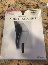 New 1990's Subtle Shapers Super Shaper Vintage JCPenney Pantyhose Suntan Average