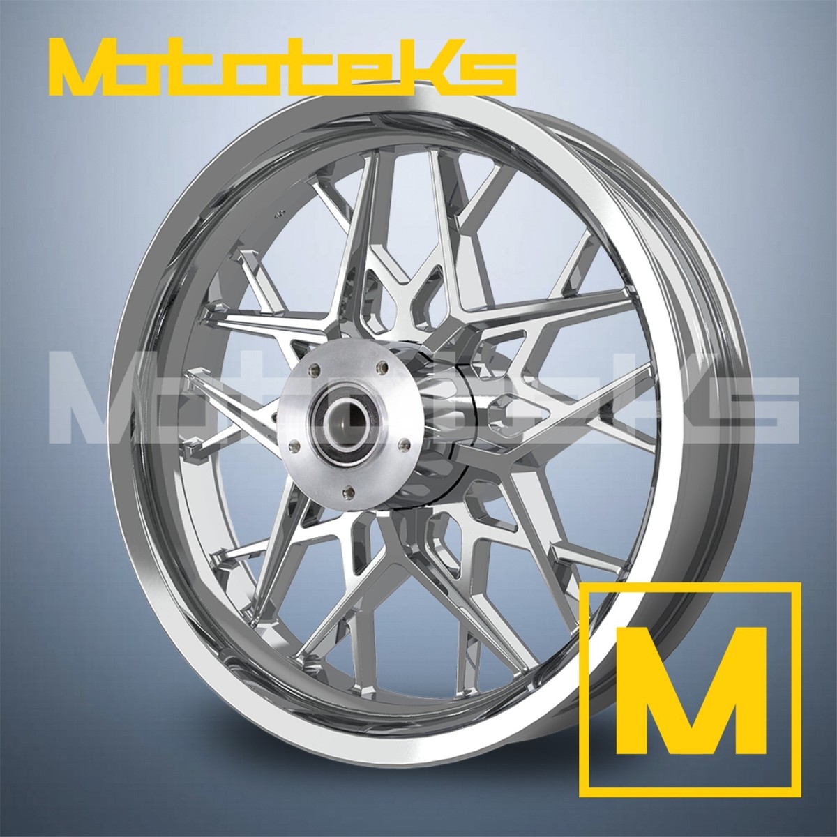 16X3.5 RAZOR MAG WHEEL CHROME FOR HARLEY SOFTAIL SPORTSTER DYNA