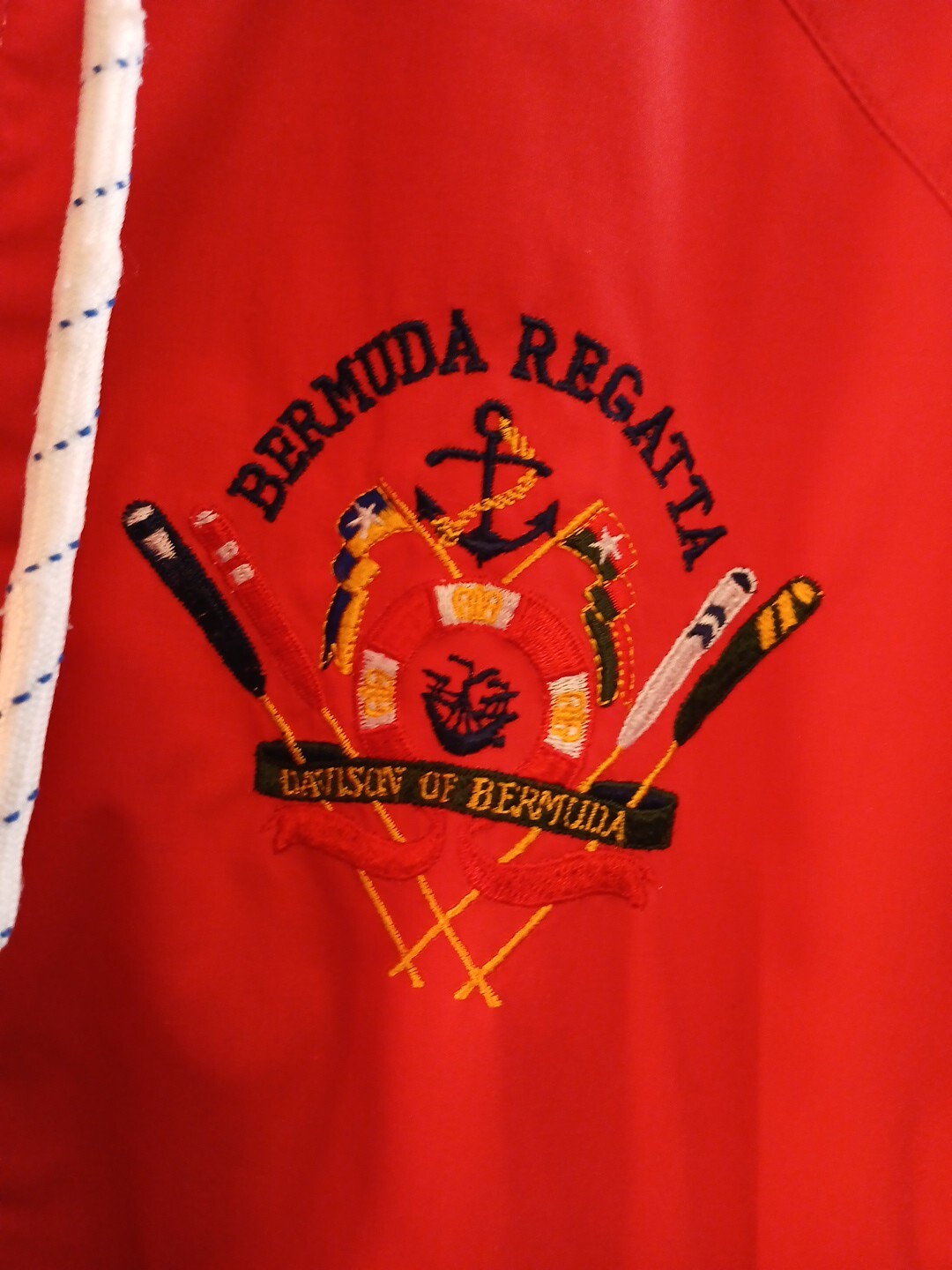 VTG Mens LG Colorblock Windbreaker 90s Colorful Nautical Bermuda Regatta image 4