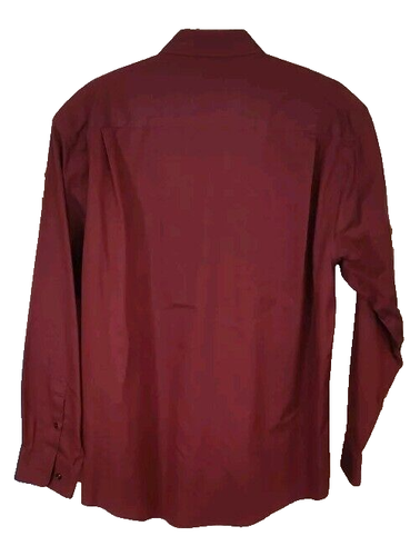 Joseph & Feiss Shirt Men’s 16.5 Maroon Long Sleeve Button Up RN 77219 - Picture 2 of 6