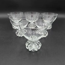 Vintage LIBBEY Glass LRS9796 Champagne Tall Sherbet Desert Glass set of 6