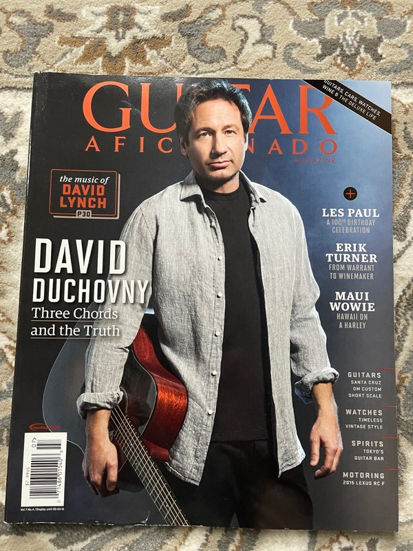 Guitar Aficionado Magazine David Duchovny 2015 July/Aug Vol 7/No.4