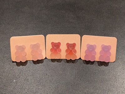 Super süße Gummibärchen-Ohrstecker Zuckeroptik Süßigkeiten Geschenke Weihnachten Spaß Funky