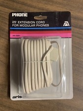 ARISTA Phone 25 Foot Extension Cord for Modular Telephones Model No. 24-1391