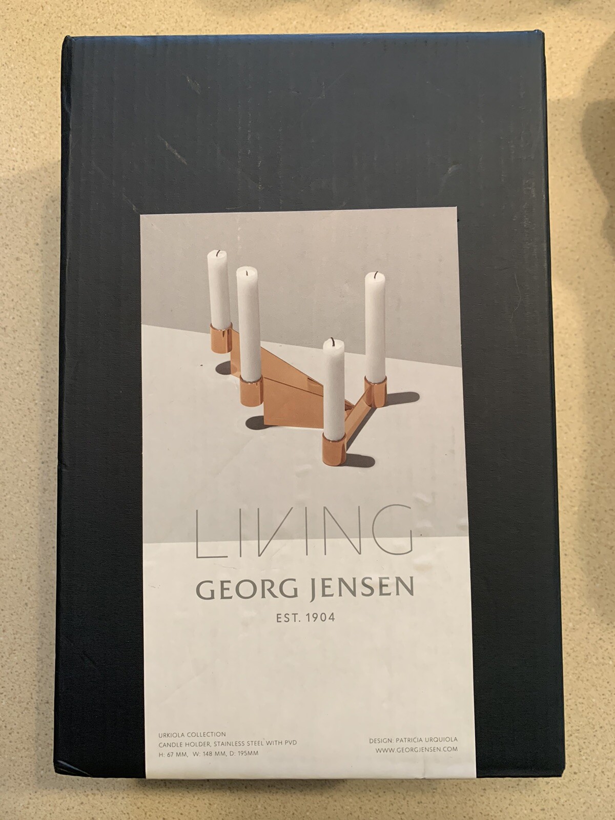 Jensen Urkiola Stainless Steel PVD Candle Holder New! eBay