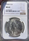 1904 O Morgan Silver Dollar MS62 - Graded NGC