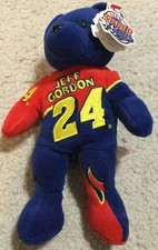 90 s VTG JEFF GORDON 24 NASCAR Team Beans Authentic 8 Plush Rainbow Teddy Bear
