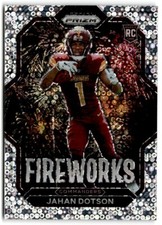 2022 Panini Prizm Fireworks No Huddle Disco Jahan Dotson Rookie Washington