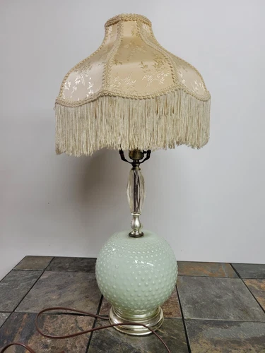 Vintage Milk Glass Table Lamp