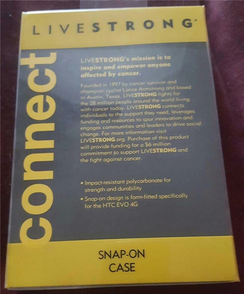 Funda protectora de policarbonato Livestrong para HTC EVO 4G - NUEVA EN PAQUETE Foto 3 de 3