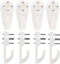 [60 Pack] Concrete Wall Hooks - PinCute Wall Picture Hangers with Invisible N...