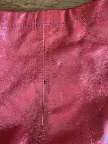 Authentic Coach Peyton Textured Patent Leather Salmon Bag - Picture 6 of 6