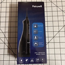 Fairywill Cordless Water Flosser Dental Oral Irrigator Pick Cleaner - Black