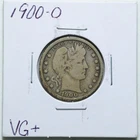 1900-O 25C Barber Liberty Head Silver Quarter Dollar in VG+ Condition #6329