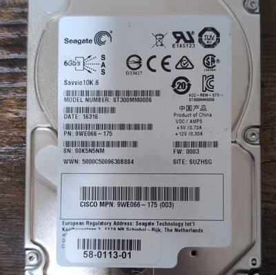 8x Seagate Savvio 10K.6 ST300MM0006 2.5in 300GB SAS 10000RPM Internal HDD