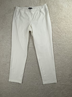 Eileen Fisher Pants Women S White Ponte Slim Ankle Leggings USA