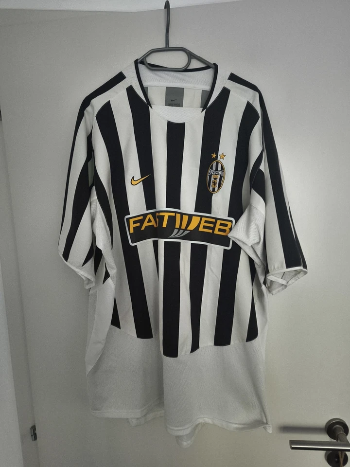 Nike Maillot Juventus Domicile 2003-2004 FASTWEB Blanc/Noir XXL Homme - Photo 1/4