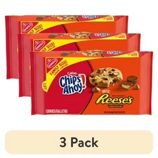 (3 pack) CHIPS AHOY! Chewy Chocolate Chip Cookies with Reese's Peanut Butter