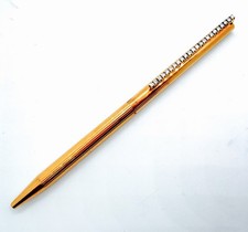 S.T. Dupont BallPoint Pen Diamond gold Plated vintage French Fashion Brand