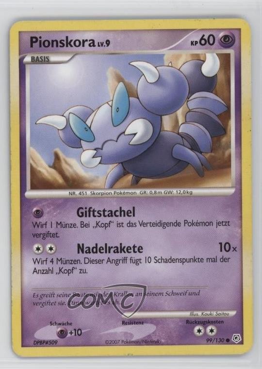 Skorupi German Pokemon Diamond & Pearl #99 2007