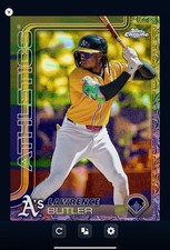 Topps Bunt Digital Card Lawrence Butler Gilded Collection 25 Super Rare Oakland