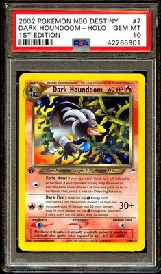 PSA 10 GEM MINT Dark Houndoom 7/105 HOLO Neo Destiny 1ST EDITION