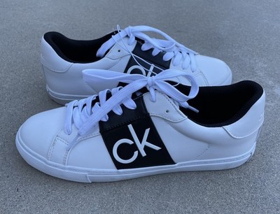 New Calvin Klein Men's Reese Lace Up CK Logo Casual Sneaker Shoes Sz. 10