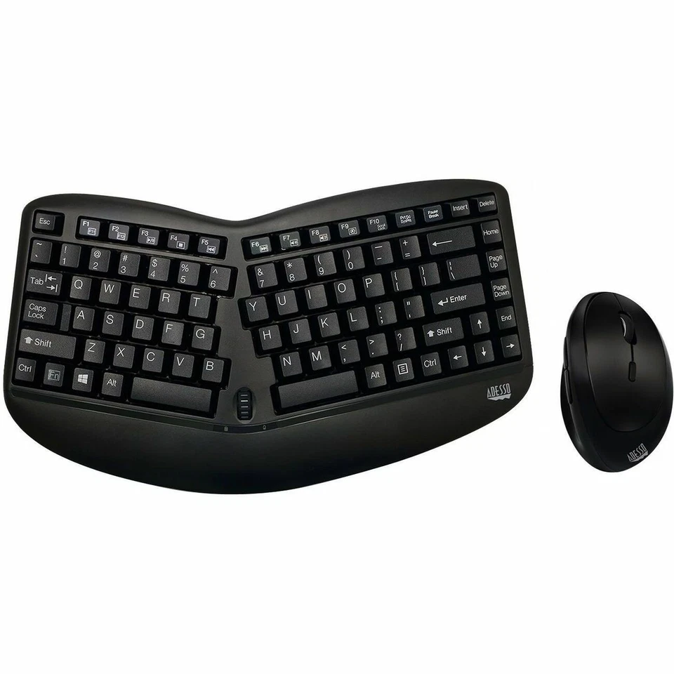 Adesso Tru-Form Wireless Ergo Mini Keyboard & Mouse (WKB1150CB) - Image 2 of 4