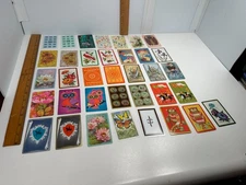 Mixed Lot 36 Vintage Single Swap Playing Cards Lot Ephemera Junk Journal Crafts