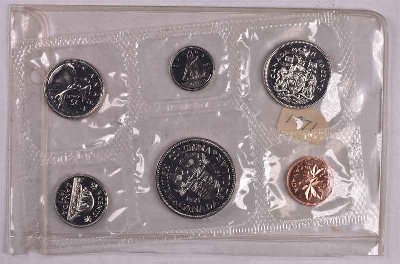 1971 Canada 6 Coin Proof Like Set - No Envelope 