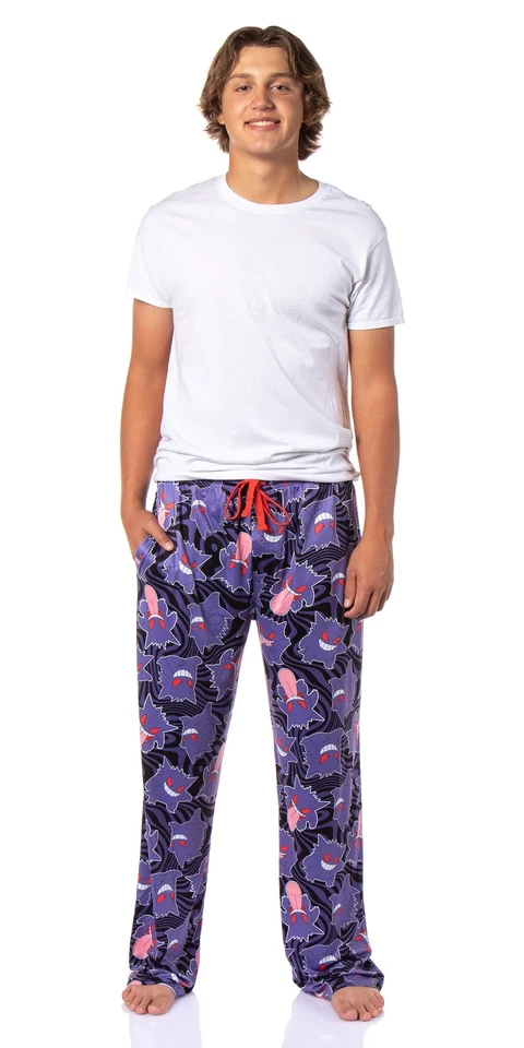 Pokemon Men's AOP Gengar Swirl Sleep Lounge Adjustable Waist Pajama Pants - Image 2 of 4