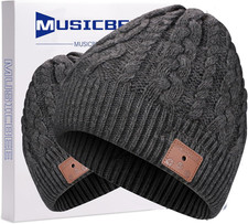 Bluetooth Beanie  Bluetooth V5.2, 24 Hour Play Time, Built-In Microphone and HD S
