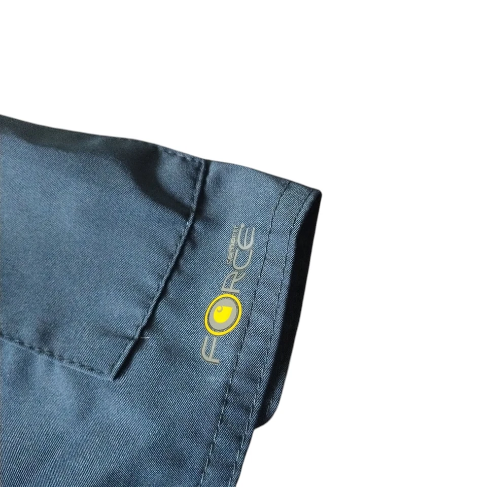 Рубашка рабочая современная вентилируемая Carhartt Force мужская M скраб-топ темно-синяя C15106 - Изображение 4 из 4