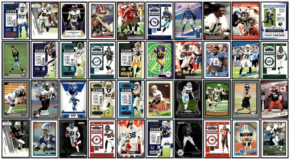 Lote mixto de 98 tarjetas deportivas de fútbol americano 1987-2021 Chicago Bears Detroit Lions Foto 2 de 3
