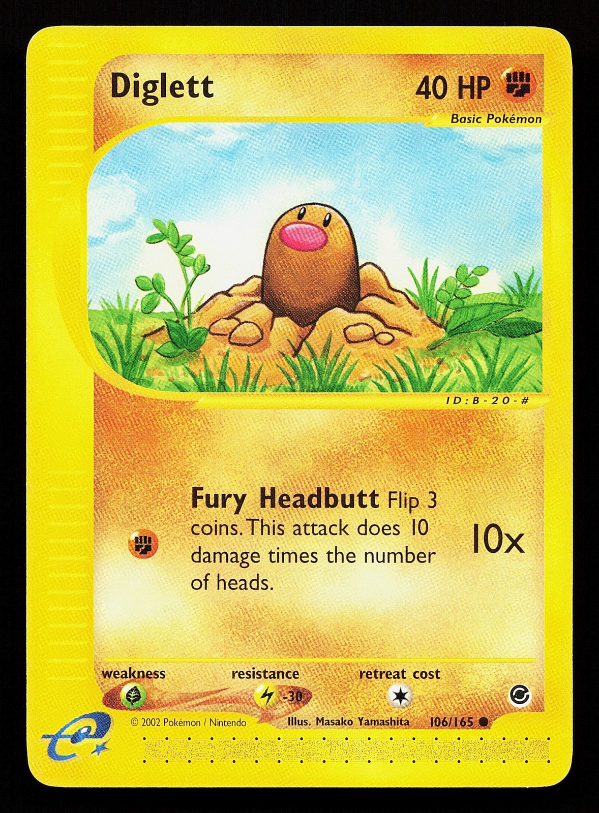 Diglett 106/165 Common Expedition Pokémon Card