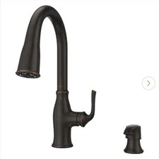 Pfister Rosslyn 1-Handle Pull-Down Kitchen Faucet Tuscan Bronze F-529-7RSSY B/N