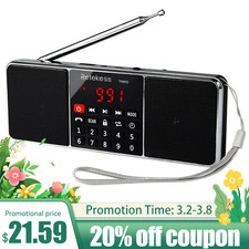 TR602 Portable Radio,FM/AM Rechargeable Digital Stereo Radio With Bluetooth,Gift