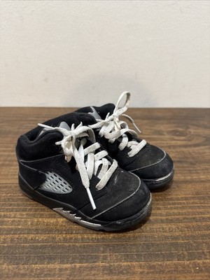 Air Jordan 5 Retro OG Toddler Black Metallic Reimagined HF3977-001 Kid's Size 7C
