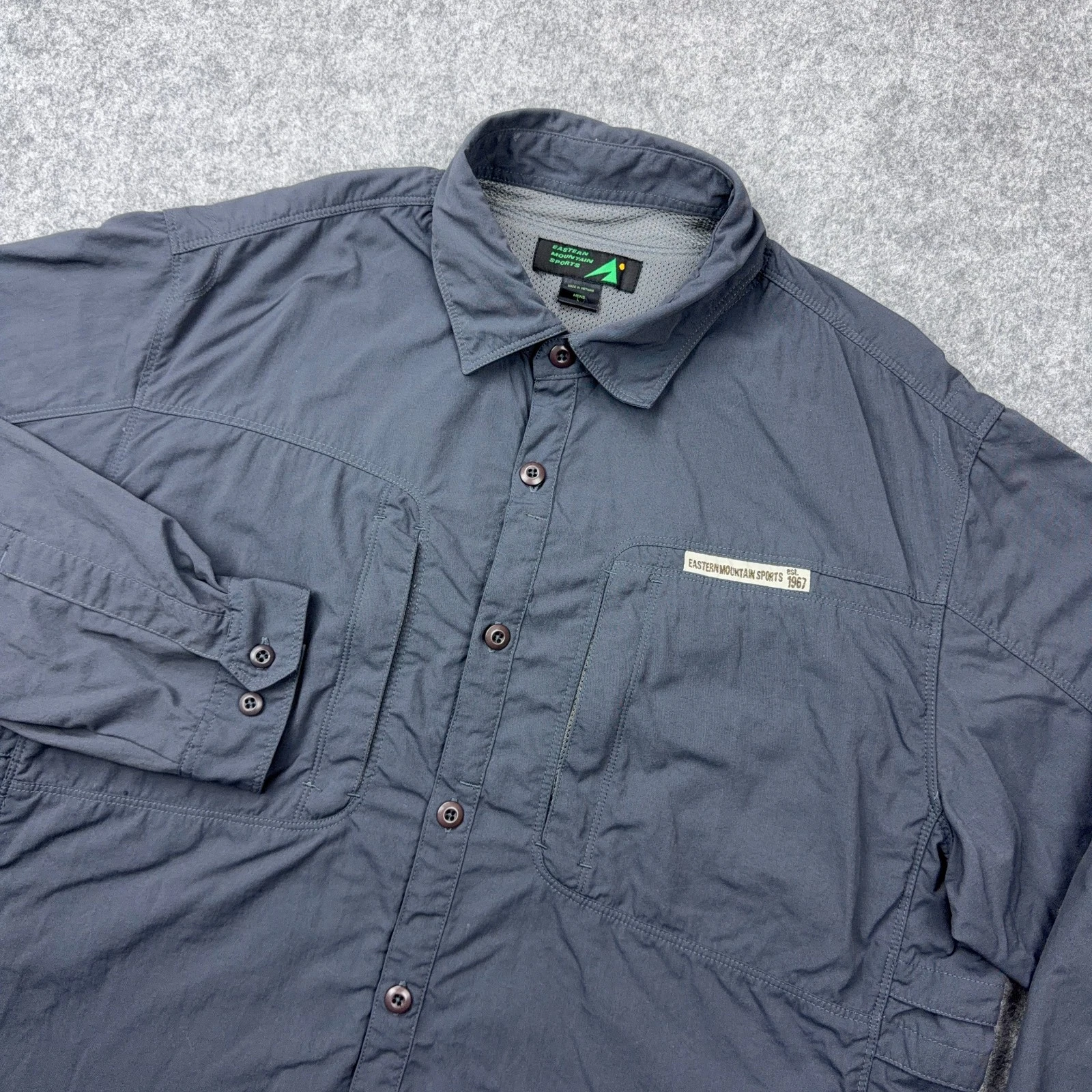 Eastern Mountain Sports Shirt Men Large Gray Nylon Vent Outdoor Fishing Utility
Opens in a new windo