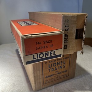 LIONEL POSTWAR 2343 SANTA FE EMPTY BOXES ONLY