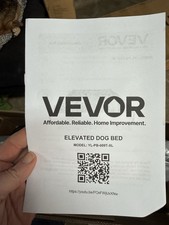 VEVOR Elevated Dog Bed for Large Dog Portable Raised Dog Cot with Pillow XL Gray