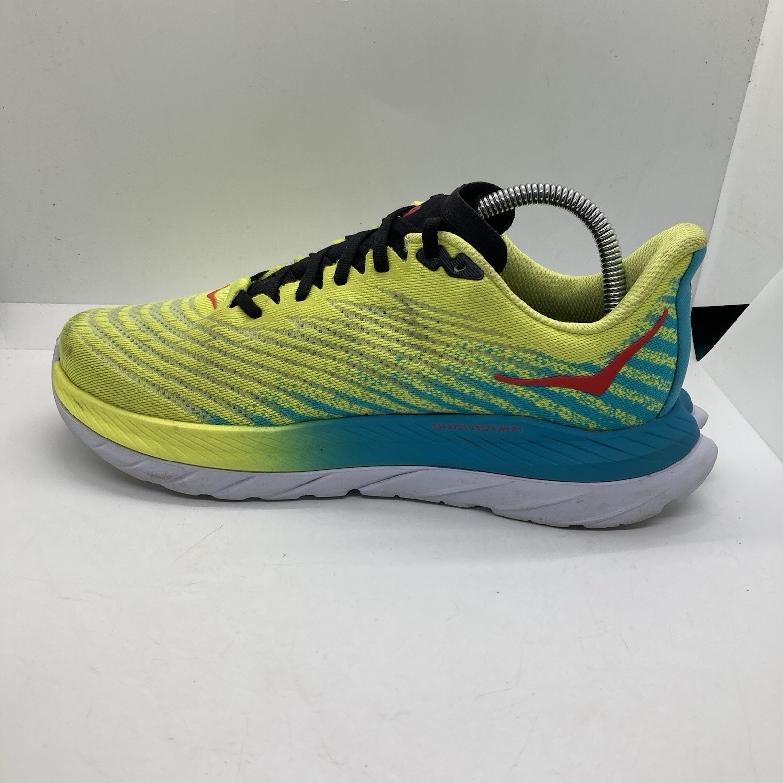 Hoka One One Mach 5 Shoes Womens 8B Yellow Blue Running Sneakers PROFLY Athletic thumbnail 7