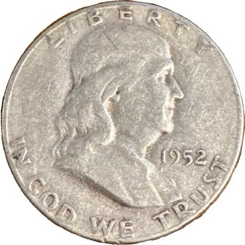 1952-S Franklin 50¢ ✔Very Fine Condition ✔ 90% Silver