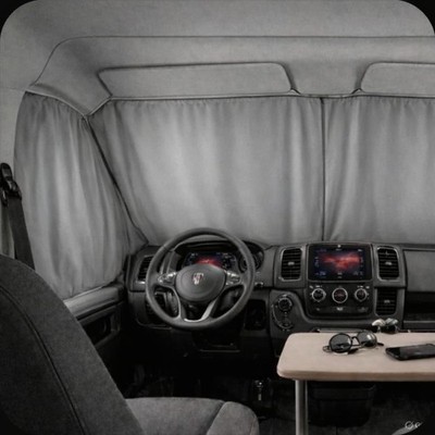 Frontscheibe Vorhänge für Mercedes Vito Viano W639 W447 Camping Gardinen Grau