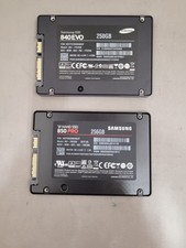 Lot of 2 Samsung SSD : 850 PRO 250GB  840 EVO 250GB 2.5" SATA SSD Health90  