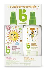 Babyganics 50 SPF Baby Sunscreen Spray  Bug Spray 6 oz Each 2 Pack DEET Free